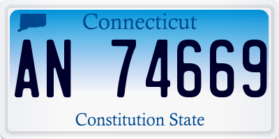 CT license plate AN74669