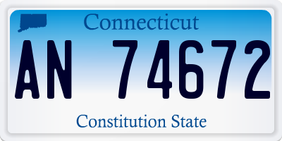 CT license plate AN74672