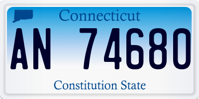 CT license plate AN74680