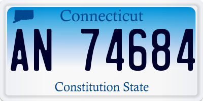 CT license plate AN74684