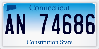 CT license plate AN74686