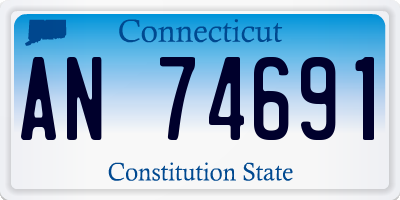 CT license plate AN74691