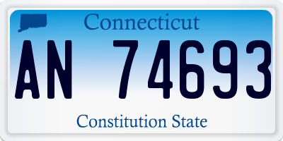 CT license plate AN74693