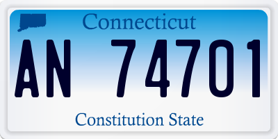 CT license plate AN74701