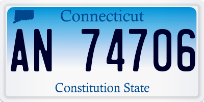 CT license plate AN74706