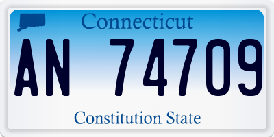 CT license plate AN74709