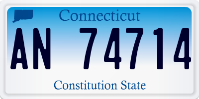 CT license plate AN74714