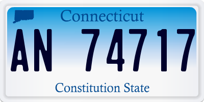 CT license plate AN74717