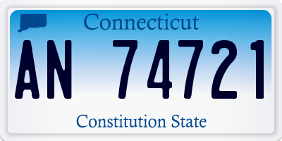 CT license plate AN74721