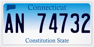 CT license plate AN74732