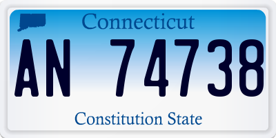 CT license plate AN74738