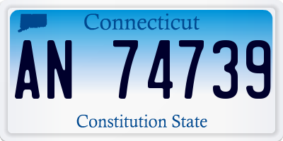 CT license plate AN74739