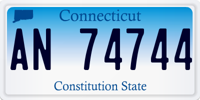 CT license plate AN74744