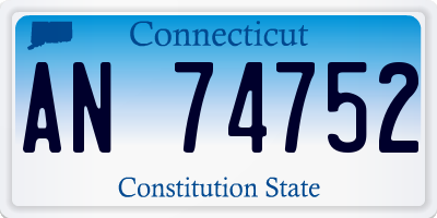 CT license plate AN74752