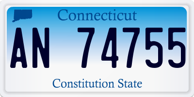 CT license plate AN74755