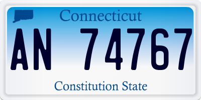 CT license plate AN74767