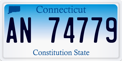 CT license plate AN74779