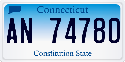 CT license plate AN74780