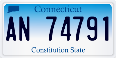 CT license plate AN74791