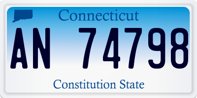 CT license plate AN74798