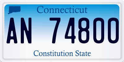 CT license plate AN74800