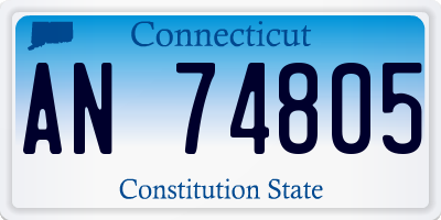 CT license plate AN74805