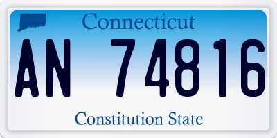 CT license plate AN74816