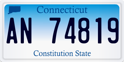 CT license plate AN74819