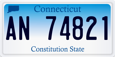 CT license plate AN74821