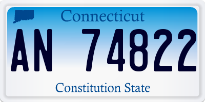 CT license plate AN74822
