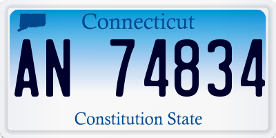 CT license plate AN74834