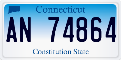 CT license plate AN74864