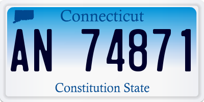 CT license plate AN74871