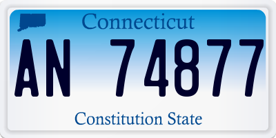 CT license plate AN74877