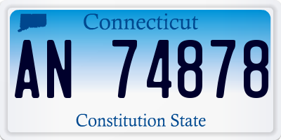 CT license plate AN74878