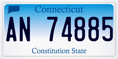 CT license plate AN74885