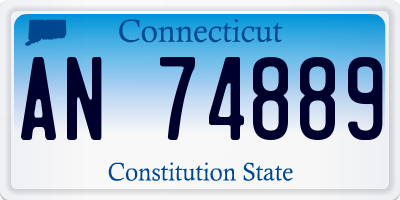 CT license plate AN74889