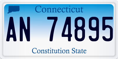 CT license plate AN74895