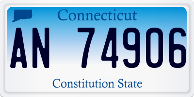 CT license plate AN74906