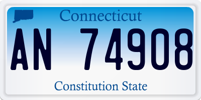 CT license plate AN74908