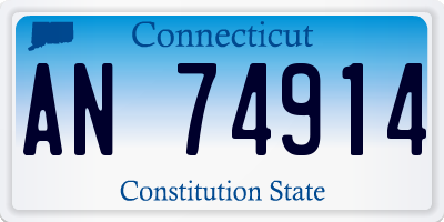 CT license plate AN74914