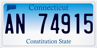CT license plate AN74915