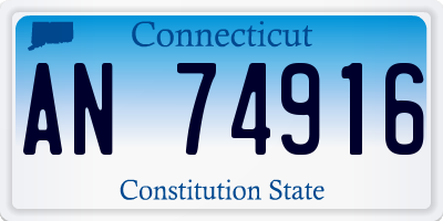 CT license plate AN74916