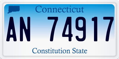 CT license plate AN74917