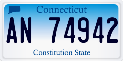 CT license plate AN74942