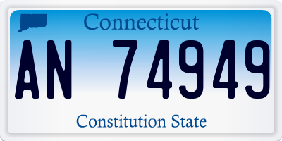 CT license plate AN74949