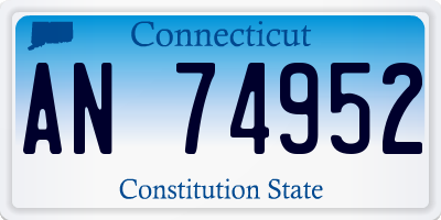 CT license plate AN74952