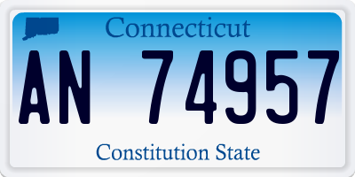 CT license plate AN74957