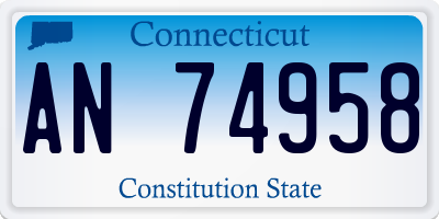 CT license plate AN74958