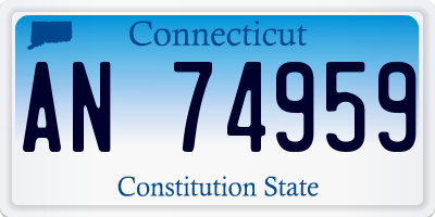 CT license plate AN74959